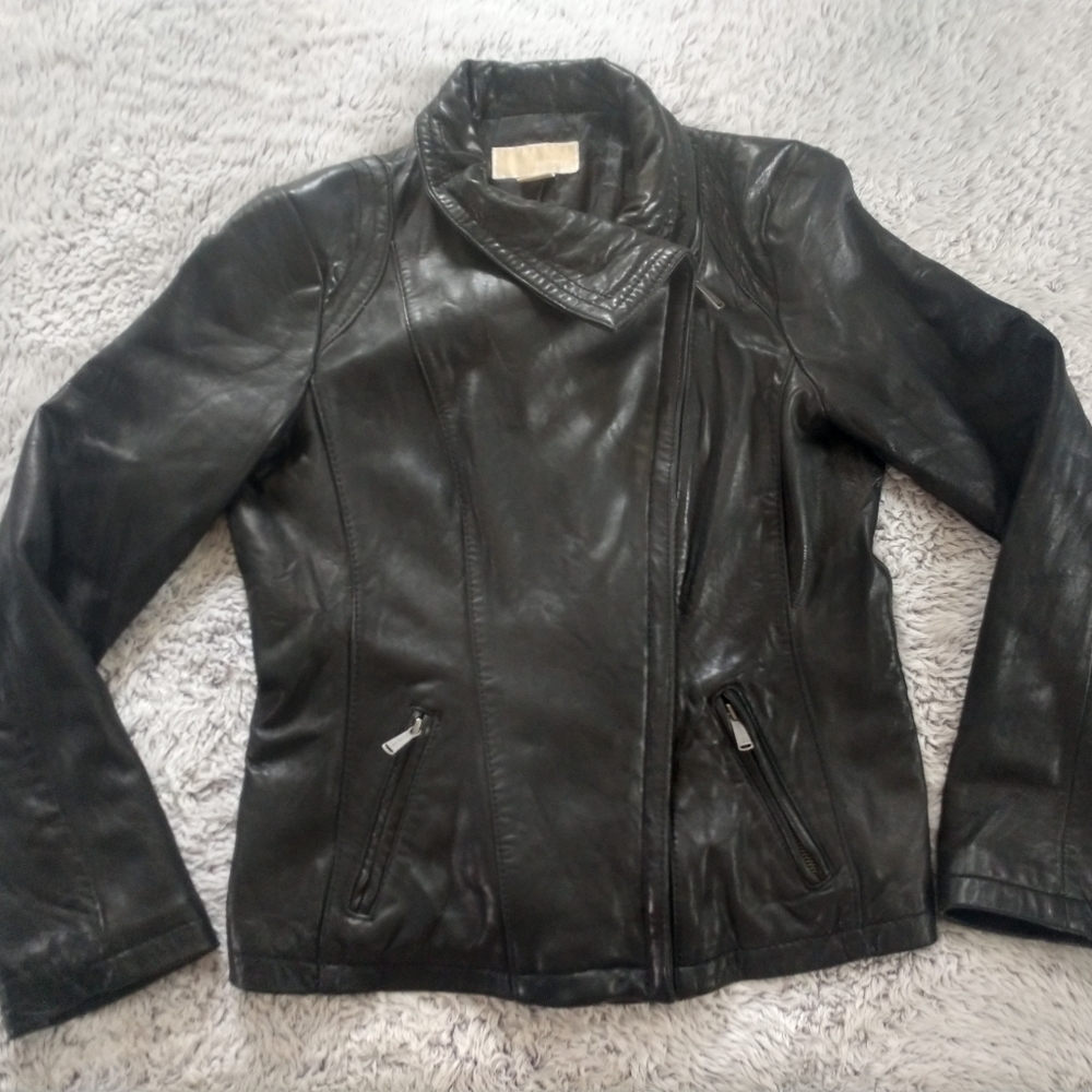 Michael Kors leather Jacket Large